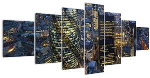 Obraz - Večerní panorama Londýna (210x100 cm)