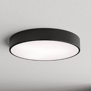 TEMAR LIGHTING Stropní světlo Cleo 500, černé, senzor, IP20, Ø 50 cm, kov, Černá, Obývací pokoj / jídelna, kov, Moderní