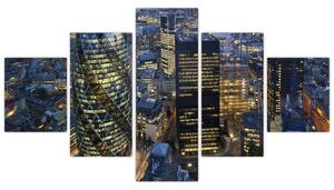 Obraz - Večerní panorama Londýna (125x70 cm)
