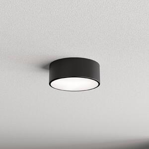 TEMAR LIGHTING Stropní světlo Cleo 200, černé, senzor, IP54, Ø 20 cm, kov, Černá, Chodba, kov, Moderní