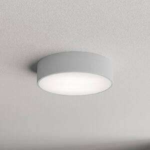 TEMAR LIGHTING Stropní světlo Cleo 300, IP54, Ø 30 cm šedá, stmívatelný, Hliník / šedá / zinek, Obývací pokoj / jídelna, kov, Moderní