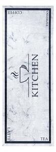 Makro Abra Kusový koberec do kuchyně KITCHEN 46742 Espresso protiskluzový krémový bílý Rozměr: 60x200 cm