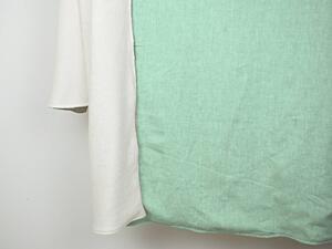 Snový svět Lněná deka s beránkem - mátová Rozměr: 90 x 145 cm