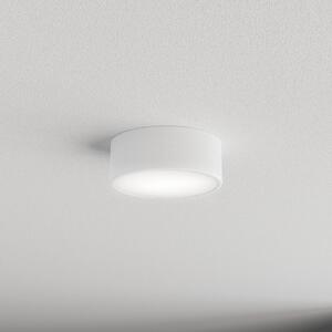 TEMAR LIGHTING Stropní světlo Cleo 200, bílé, senzor, IP54, Ø 20 cm, kov, Bílá / opál, Chodba, kov, Moderní