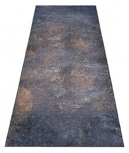 Makro Abra Kusový koberec do kuchyně KITCHEN 40090 Abstraktní protiskluzový modrý šedý hnědý Rozměr: 60x200 cm