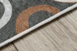 Makro Abra Kusový koberec vhodný k praní ANDRE 1297 Do kuchyně protiskluzový hnědý Rozměr: 80x200 cm