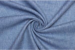Kostýmová látka vlna | polyester | len - Modrý melír