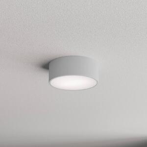 TEMAR LIGHTING Stropní světlo Cleo 200, šedé, senzor, IP54, Ø 20 cm, kov, Hliník / šedá / zinek, Chodba, kov, Moderní