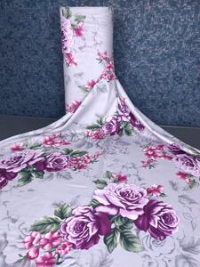 Ervi bavlna Satén š.240 cm - Růže fialové - 26513-148, metráž