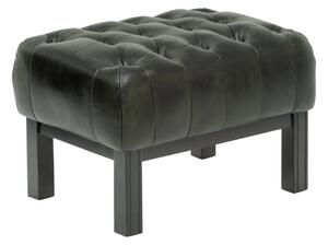 Sob nábytek - Taburet kožený Chesterfield zelená pravá kůže - F0A00000843W