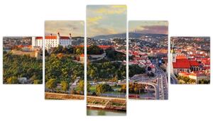 Obraz - Panorama Bratislavy, Slovensko (125x70 cm)