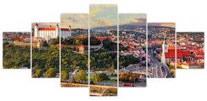 Obraz - Panorama Bratislavy, Slovensko (210x100 cm)