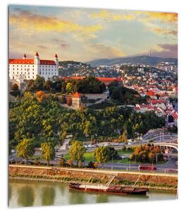 Obraz - Panorama Bratislavy, Slovensko (30x30 cm)