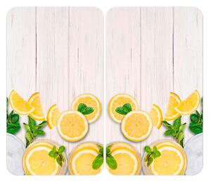Kryty na sporák z tvrzeného skla v sadě 2 ks 52x30 cm Lemons – Wenko
