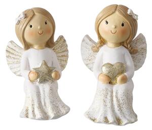 Boltze Dekorační figurka sedící anděl 2 druhy Barva: Vpravo