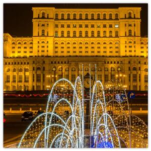 Obraz - Palác parlamentu, Bukurešť Rumunsko (30x30 cm)