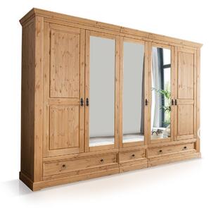 Sob nábytek - Šatní skříň z borovice 310 cm Palmeria - 1013548-GK