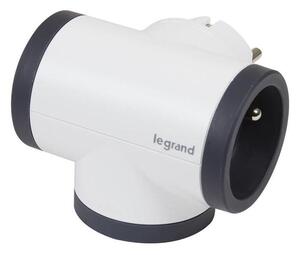 Legrand 049436 - Rozbočovací zásuvka otočná 3Z Typ E bílá/černá