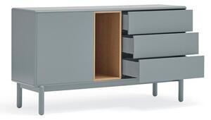 Modro-šedá nízká komoda 140x76 cm Corvo – Teulat