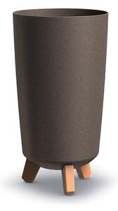 Květináč - GRACIA TUBUS SLIM Eco Wood Průměr: 19,5 cm, Barva: kávová