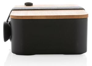 Obědový box s bambusovým víčkem 1,2 L, XD Design, černý