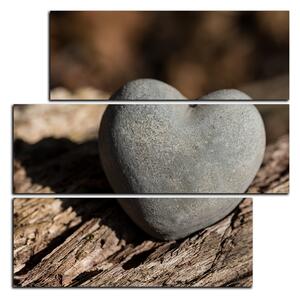 Obraz na plátně - Kamenné srdce - čtverec 3209D (75x75 cm)