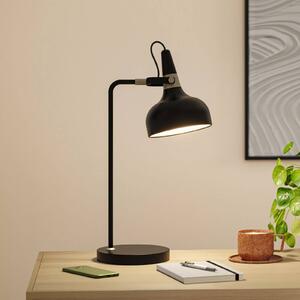 Paulmann Stolní lampa Juna STYLE, černá, výška 51 cm, kov, Černá, Obývací pokoj / jídelna, kov, Moderní