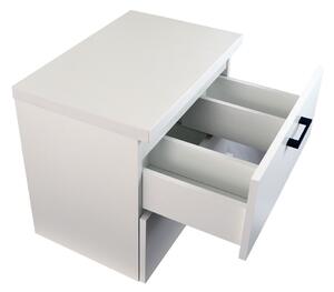 Koupelnová skříňka pod deskové umyvadlo Agria W 60-HD - bílá/bílá