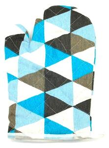 Jahu s.r.o. Kuchyňská chňapka s magnetem-Trojúhelník-modro-šedý