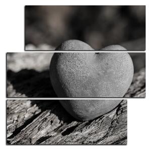 Obraz na plátně - Kamenné srdce - čtverec 3209QD (75x75 cm)