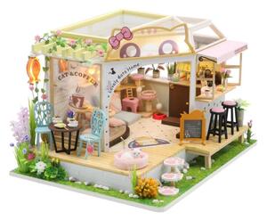 2Kids Toys - Dětský domeček Kočičí kavárna se zahrádkou 2xAAA