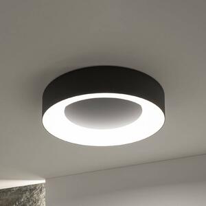 Paulmann LED stropní svítidlo Smart Casca, černé, Ø 40 cm, RGBW, IP44, stmívatelný, Černá, Obývací pokoj / jídelna, kov, Moderní