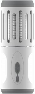 LED Přenosná nabíjecí lampa s lapačem hmyzu LED/6W/1800 mAh IPX4 bílá/šedá