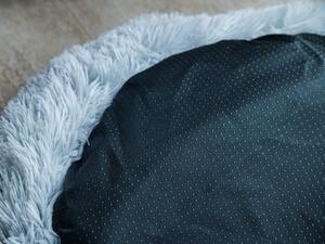 Plyšový pelíšek pro psy 60 cm světle šedý