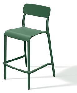 Prosperplast Zahradní vysoká barová židle Rimos 52x54,5x107,5 cm tmavě zelená