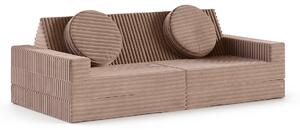 Rozkládací pohovka VARIANT HNĚDÁ SZTRUKS 160x80