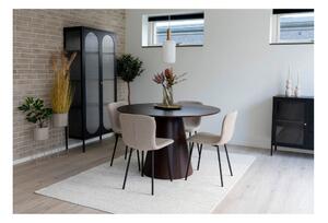 Kulatý jídelní stůl s deskou v dekoru ořechového dřeva ø 120 cm Bolton – House Nordic 3