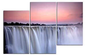 Obraz na plátně - Vodopád zbarvený západem slunce 1227D (90x60 cm)