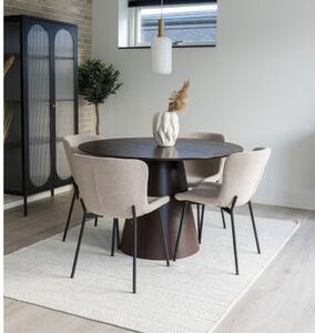 Kulatý jídelní stůl s deskou v dekoru ořechového dřeva ø 120 cm Bolton – House Nordic 2