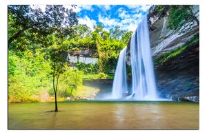 Obraz na plátně - Huai Luang vodopád 1228A (100x70 cm)