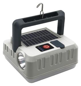 LED Solární lampa s funkcí powerbanky LED/1W/5,5V 8000K IPX4 1200 mAh šedá