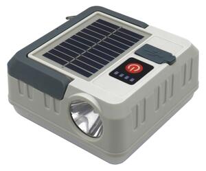 LED Solární lampa s funkcí powerbanky LED/1W/5,5V 8000K IPX4 1200 mAh šedá