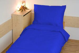 Prodloužené povlečení bavlna UNI 140x220, 70x90cm Tmavě modré