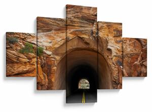 Obraz - tunel ve skále (125x70 cm)