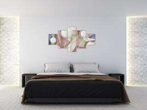 Obraz - 3D Abstrakce v pastelových barvách (125x70 cm)
