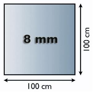 Sklo pod kamna 1000x1000x8 mm čtverec