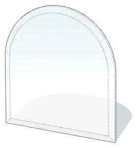 Sklo pod kamna 1000x1000x8 mm půloblouk