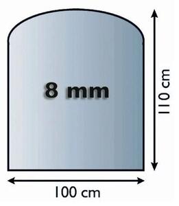 Sklo pod kamna 1100x1000x8 mm půloblouk