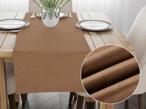 Biante Běhoun na stůl/imitace broušené kůže Alcantara ALC-004 Světle hnědý 20x120 cm