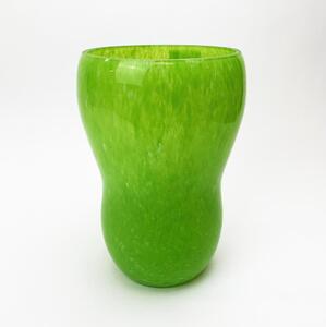 Skleněná váza 23 cm zelená